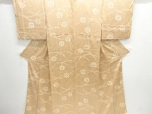 絞り花模様小紋着物